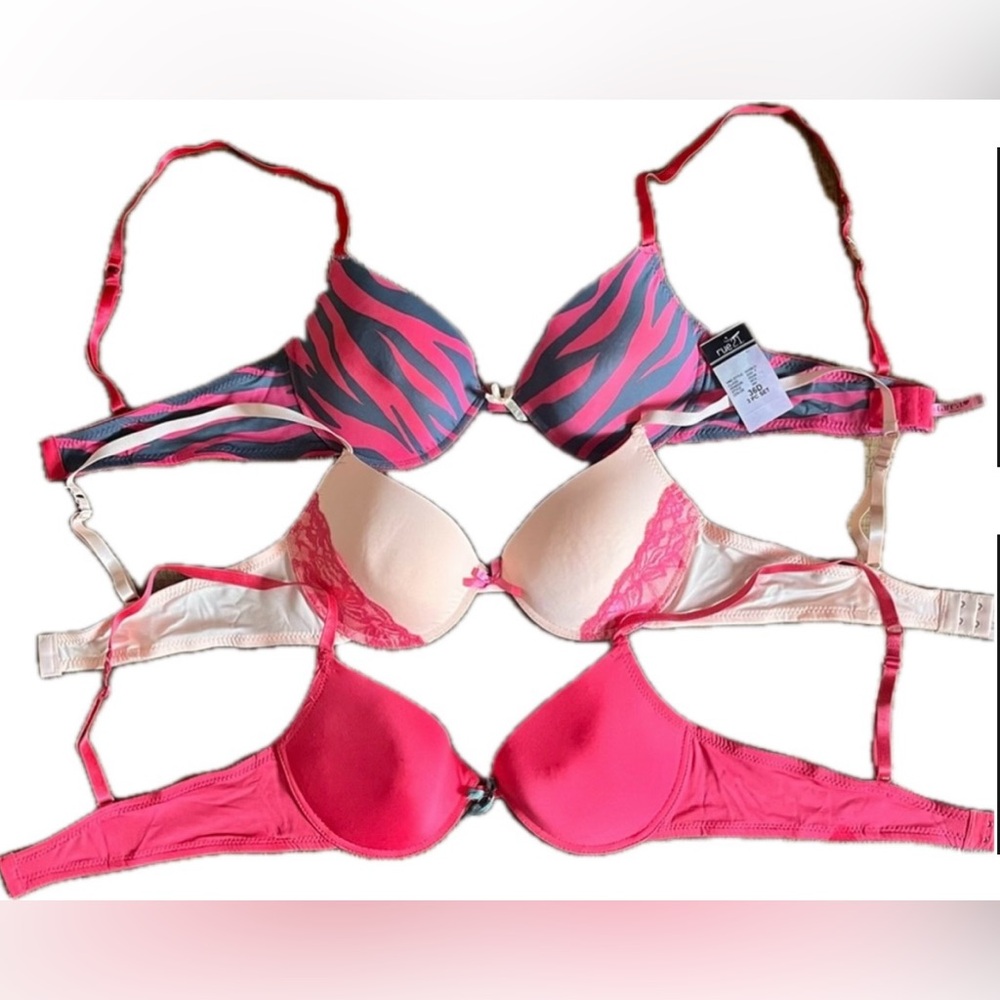 Rue 21- 3 pack of pink underwire bras. New with tags Size 36D.